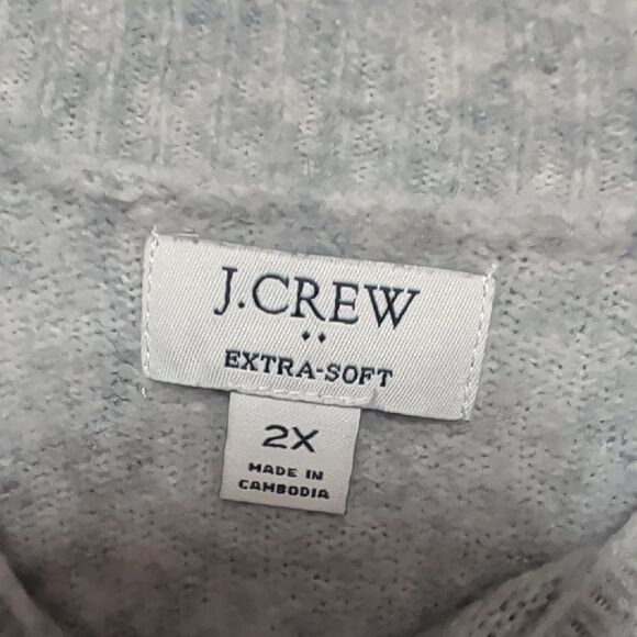 J. Crew Women's Black, Gray, and Cream Sweater - Picture 5 of 7